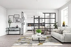 Tappeto Wilton - Mermer (grigio/bianco/oro)