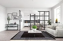Tappeto Wilton - Kuba (nero/bianco)