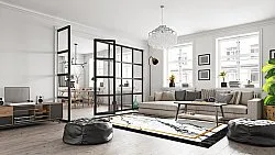 Tappeto Wilton - Avola (nero/bianco/oro)