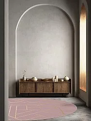 Tappeto rotondo - Marino (rosa)