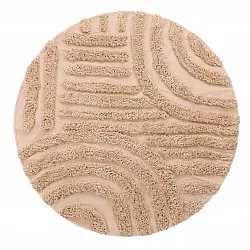 Tappeto rotondo - Cazorla Natural Cotton Shaggy (beige)