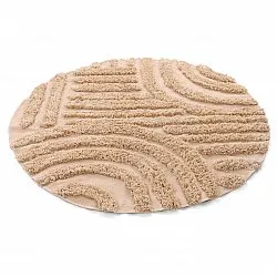 Tappeto rotondo - Cazorla Natural Cotton Shaggy (beige)