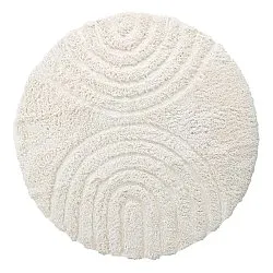 Tappeto rotondo - Lindos Natural Cotton Shaggy (bianco)