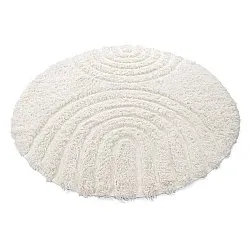Tappeto rotondo - Lindos Natural Cotton Shaggy (bianco)