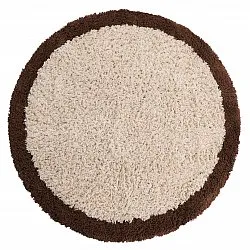 Tappeto rotondo - Sagres Natural Cotton Shaggy (bianco sporco/marrone)