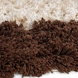 Tappeto rotondo - Sagres Natural Cotton Shaggy (bianco sporco/marrone)