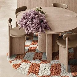 Tappeto rotondo - Atrani Natural Cotton Shaggy (arancia)