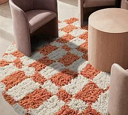 Tappeto rotondo - Atrani Natural Cotton Shaggy (arancia)