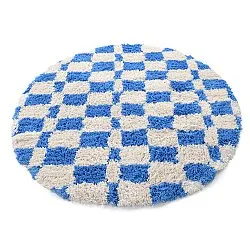 Tappeto rotondo - Atrani Natural Cotton Shaggy (blu)