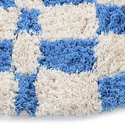 Tappeto rotondo - Atrani Natural Cotton Shaggy (blu)
