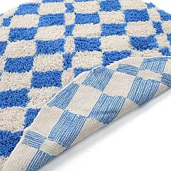 Tappeto rotondo - Atrani Natural Cotton Shaggy (blu)