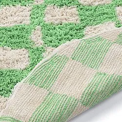 Tappeto rotondo - Atrani Natural Cotton Shaggy (verde)