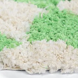 Tappeto rotondo - Atrani Natural Cotton Shaggy (verde)