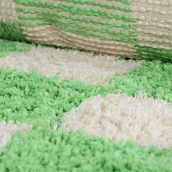 Tappeto rotondo - Atrani Natural Cotton Shaggy (verde)