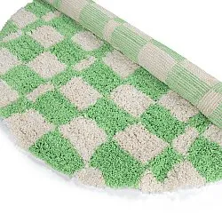 Tappeto rotondo - Atrani Natural Cotton Shaggy (verde)