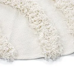 Tappeto rotondo - Cazorla Natural Cotton Shaggy (bianco)