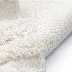 Tappeto rotondo - Cazorla Natural Cotton Shaggy (bianco)