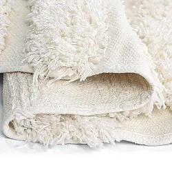 Tappeto rotondo - Cazorla Natural Cotton Shaggy (bianco)