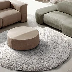 Tappeto rotondo - Combarro Solid Cotton Shaggy (crema)