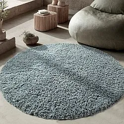 Tappeto rotondo - Combarro Solid Cotton Shaggy (azzurro)