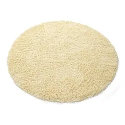 Tappeto rotondo - Combarro Solid Cotton Shaggy (giallo chiaro)