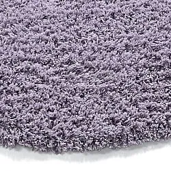 Tappeto rotondo - Combarro Solid Cotton Shaggy (viola chiaro)