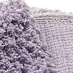 Tappeto rotondo - Combarro Solid Cotton Shaggy (viola chiaro)