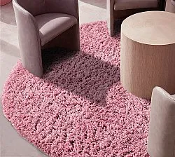 Tappeto rotondo - Combarro Solid Cotton Shaggy (rosa chiaro)