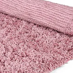 Tappeto rotondo - Combarro Solid Cotton Shaggy (rosa chiaro)