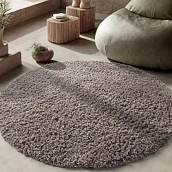 Tappeto rotondo - Combarro Solid Cotton Shaggy (taupe)