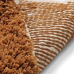 Tappeto rotondo - Kalymnos Natural Cotton Shaggy (bianco sporco/ocra)