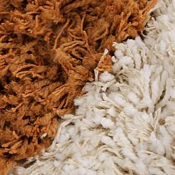Tappeto rotondo - Kalymnos Natural Cotton Shaggy (bianco sporco/ocra)