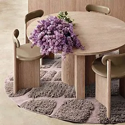 Tappeto rotondo - Otranto Natural Cotton Shaggy (taupe)
