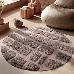 Tappeto rotondo - Otranto Natural Cotton Shaggy (taupe)