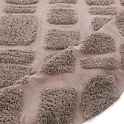 Tappeto rotondo - Otranto Natural Cotton Shaggy (taupe)