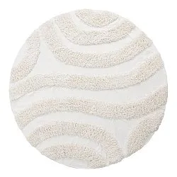 Tappeto rotondo - Sivota Natural Cotton Shaggy (bianco)
