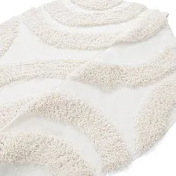 Tappeto rotondo - Sivota Natural Cotton Shaggy (bianco)