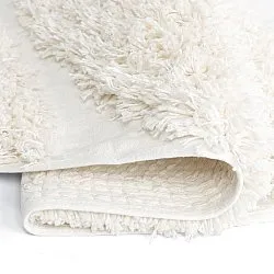 Tappeto rotondo - Sivota Natural Cotton Shaggy (bianco)
