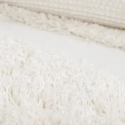 Tappeto rotondo - Sivota Natural Cotton Shaggy (bianco)
