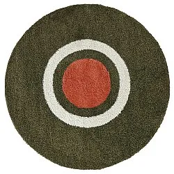 Tappeti rotondi - Alsace (verde/bianco/arancione)