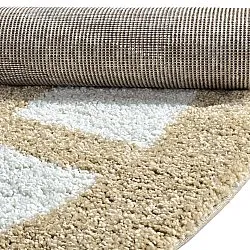 Tappeti rotondi - Asilah (beige/bianco)