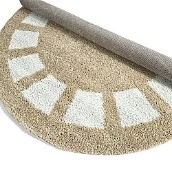 Tappeti rotondi - Asilah (beige/bianco)