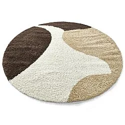 Tappeti rotondi - Chiniot (marrone/beige/bianco)