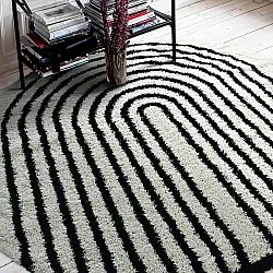 Tappeti rotondi - Cluny (bianco/nero)