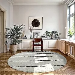 Tappeti rotondi - Eze (bianco/nero)