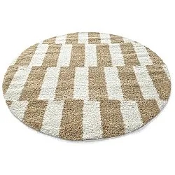 Tappeti rotondi - Tamri (beige/bianco)