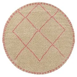 Tappeti rotondi - Tiznit (beige/rosa)