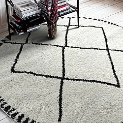 Tappeti rotondi - Tiznit (bianco/nero)