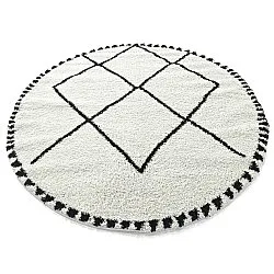 Tappeti rotondi - Tiznit (bianco/nero)