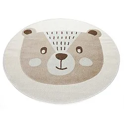 Tappeto rotondo per bambini - Kind Bear (crema)